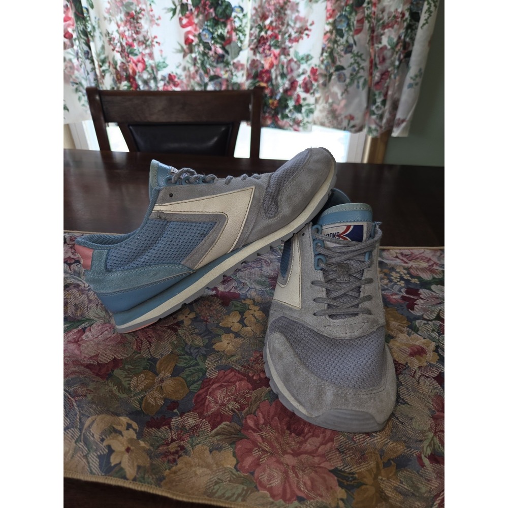 Brooks Sz 8 Blue/Pink Heritage Chariot Sneakers Retro Lace Up Suede Style Shoe